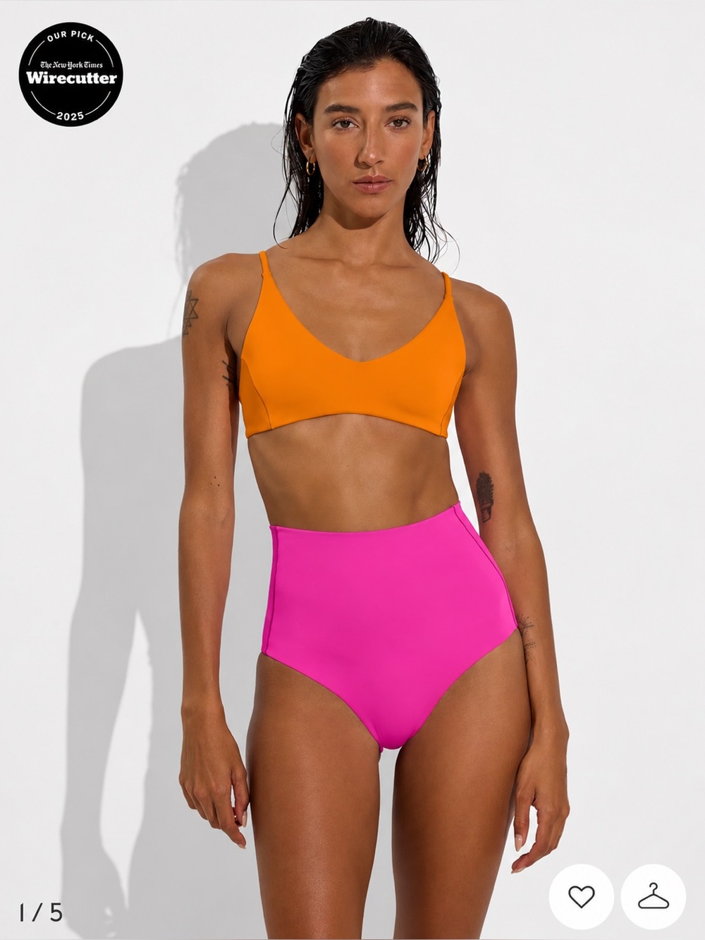 NWT | Left On Friday | Sunday Top in Marigold (Orange) Bikini Top - Size Large